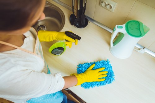 Professional end of tenancy cleaning in an NW6 rental kitchen