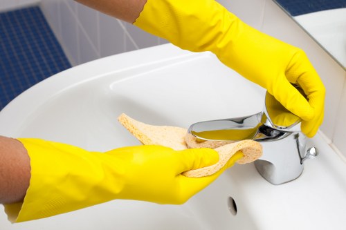 Bathroom sanitising by domestic cleaners in NW6