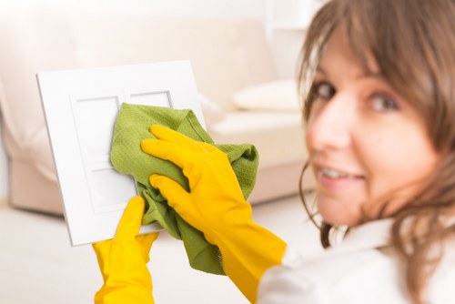Finished carpet cleaning process with emphasis on safe practice